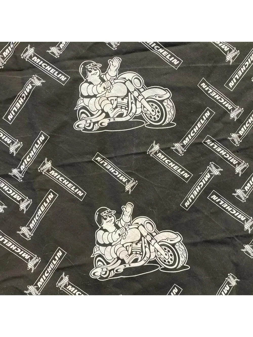 Vintage 90’s Black Michelin Man bandana